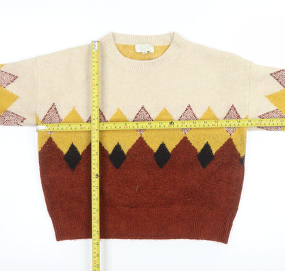 Womens UK Size M JCL Multicoloured Pullover Jumper