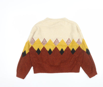 Womens UK Size M JCL Multicoloured Pullover Jumper