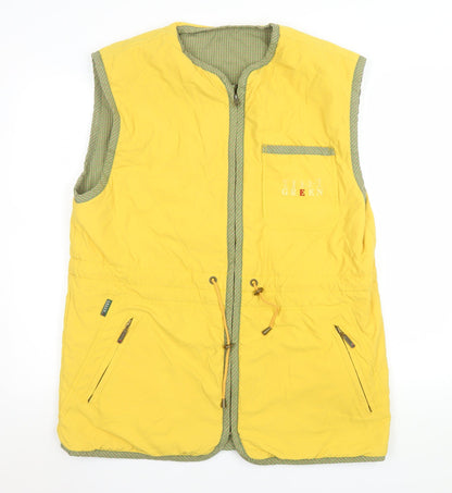 Red/Green Men's Yellow Polyamide Bodywarmer Waistcoat M