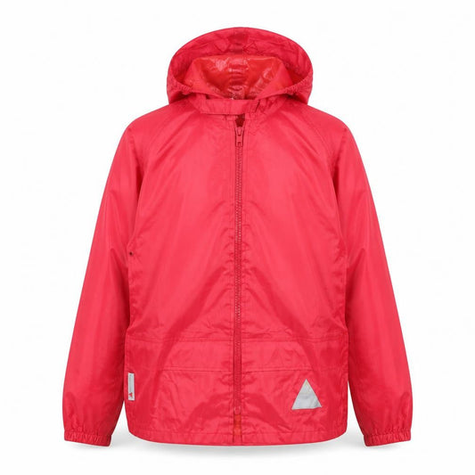 Result Girls Red Hooded Windbreaker Jacket 7-8 Years Water Resistant