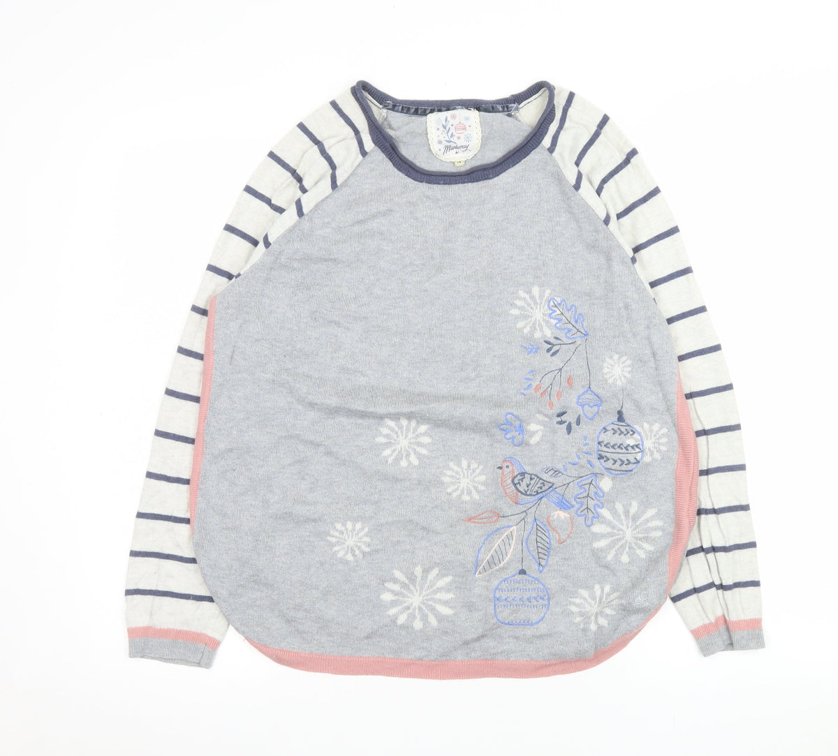 Womens UK Size 14 Mantaray Grey Pullover Jumper