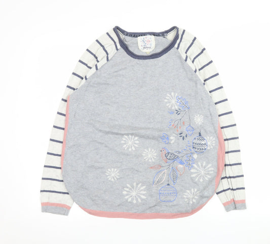 Womens UK Size 14 Mantaray Grey Pullover Jumper