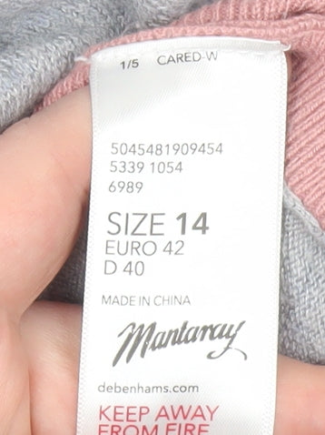 Womens UK Size 14 Mantaray Grey Pullover Jumper