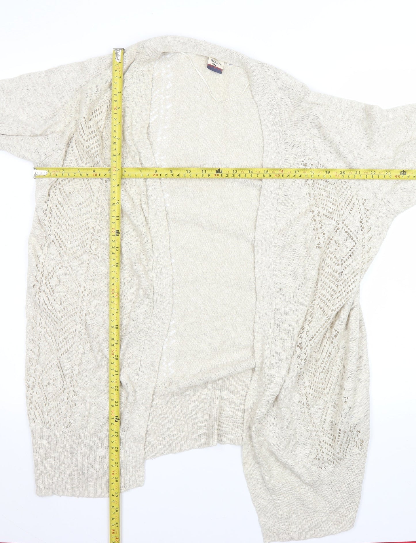 Womens UK Size XL ROXY Beige Cardigan Jumper
