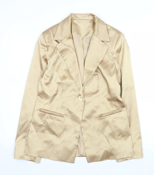 Womens UK Size 14 NL Collection Regular Beige Blazer