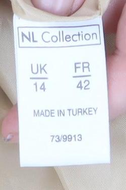Womens UK Size 14 NL Collection Regular Beige Blazer
