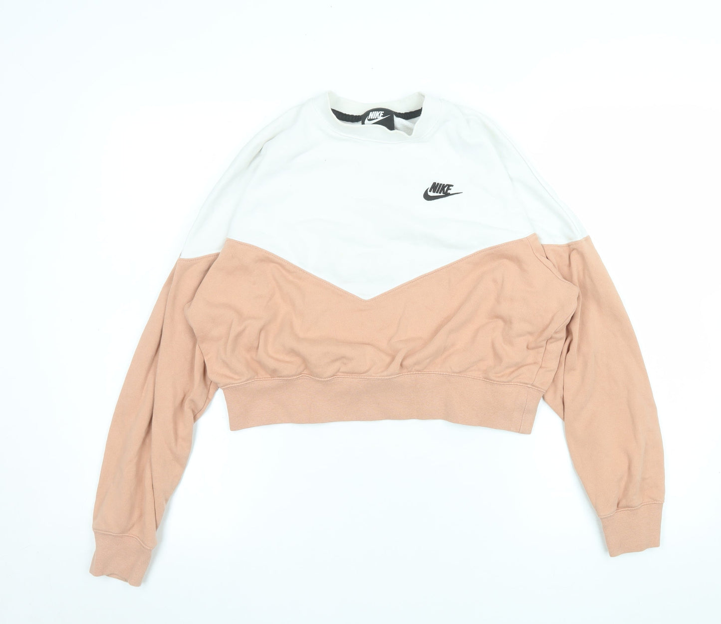 Womens UK Size L Nike Beige Pullover Sweatshirt