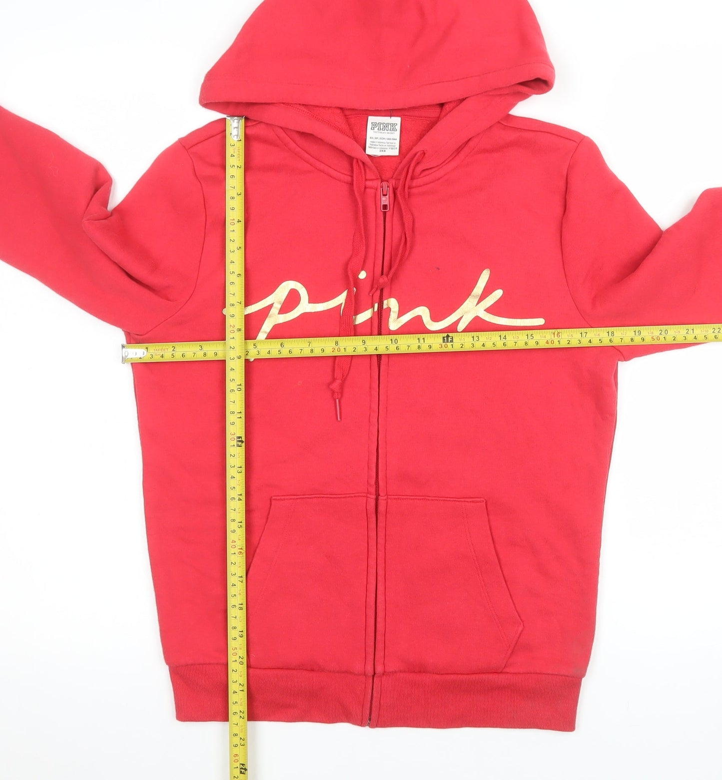 Victoria's Secret Pink Women's Red XS Hooded Zip Jacket