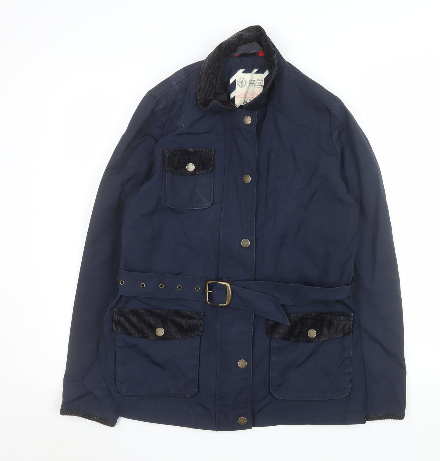 Womens UK Size 12 Fat Face Blue Parka Coat