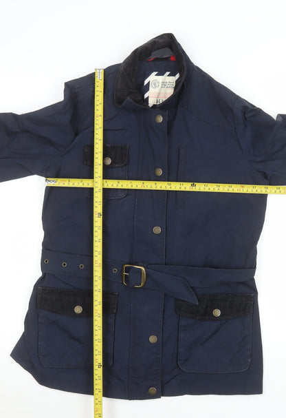 Womens UK Size 12 Fat Face Blue Parka Coat