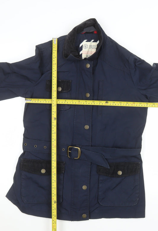 Womens UK Size 12 Fat Face Blue Parka Coat