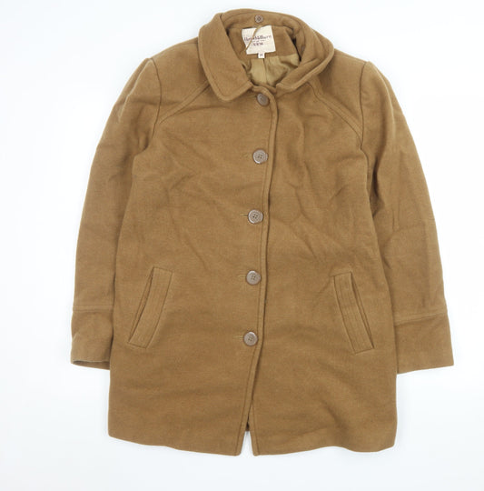 Womens UK Size 14 Honor Millburn at EWM Brown Overcoat