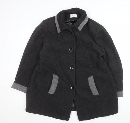 Womens UK Size 18 Eastex Black Overcoat