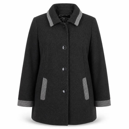 Womens UK Size 18 Eastex Black Overcoat