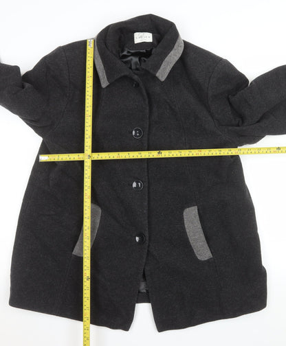 Womens UK Size 18 Eastex Black Overcoat