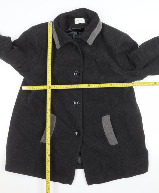 Womens UK Size 18 Eastex Black Overcoat