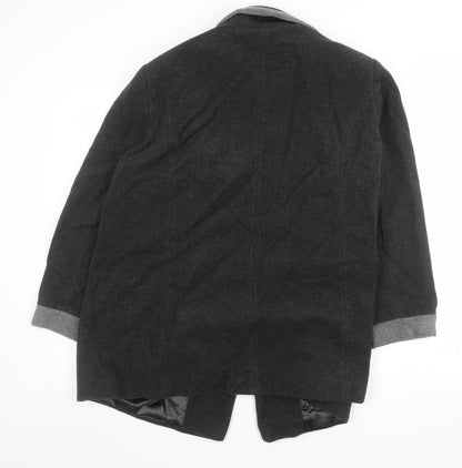 Womens UK Size 18 Eastex Black Overcoat