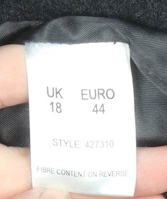 Womens UK Size 18 Eastex Black Overcoat