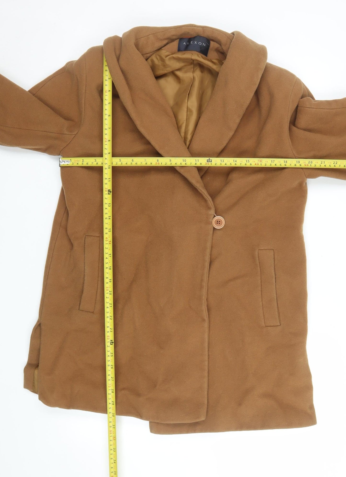 Womens UK Size 14 Alexon Brown Overcoat