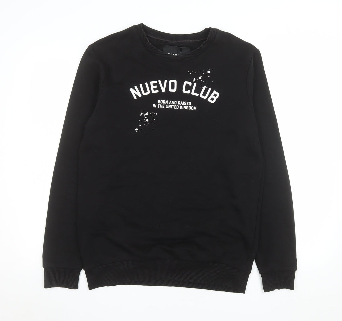 Mens UK Size S Nuevo Club Black Pullover Sweatshirt