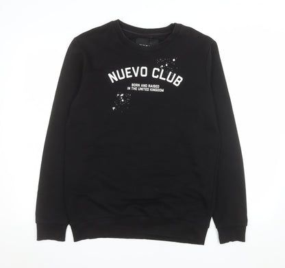 Mens UK Size S Nuevo Club Black Pullover Sweatshirt