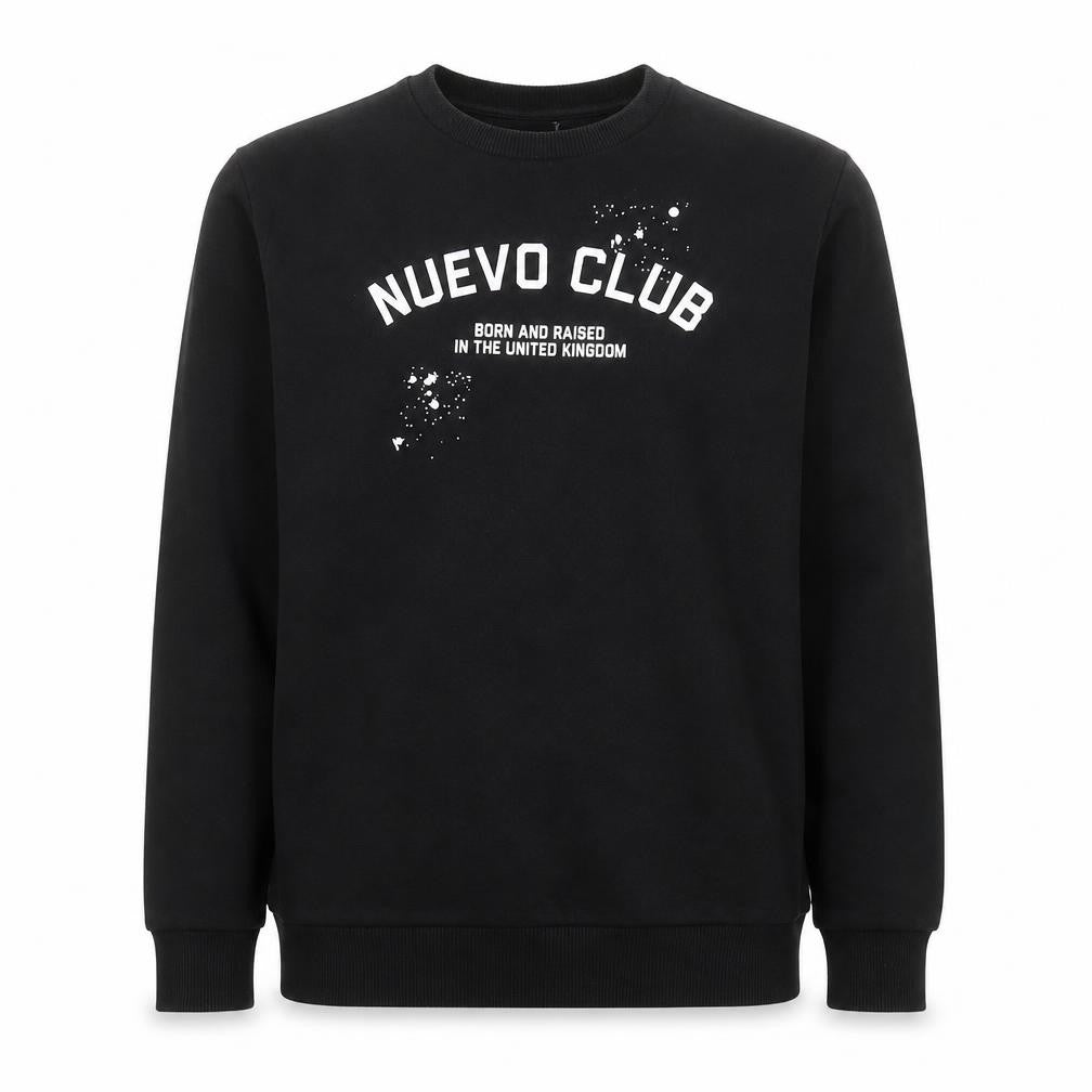 Mens UK Size S Nuevo Club Black Pullover Sweatshirt