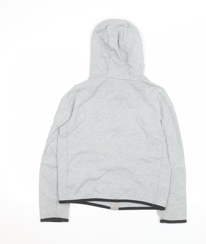Nike Boys Grey Hooded Tech Fleece Track Jacket M 11-12 Years