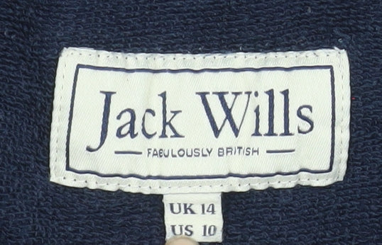 Womens UK Size 14 Jack Wills Blue Pullover Hoodie