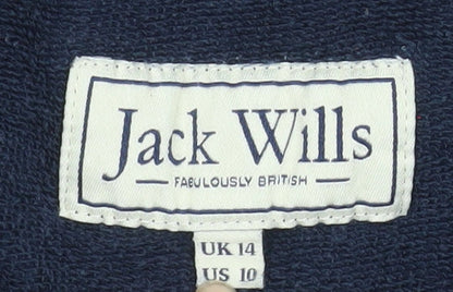 Womens UK Size 14 Jack Wills Blue Pullover Hoodie