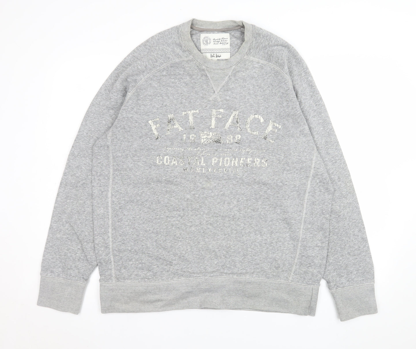 Mens UK Size L Fat Face Grey Pullover Sweatshirt