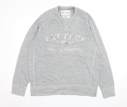 Mens UK Size L Fat Face Grey Pullover Sweatshirt