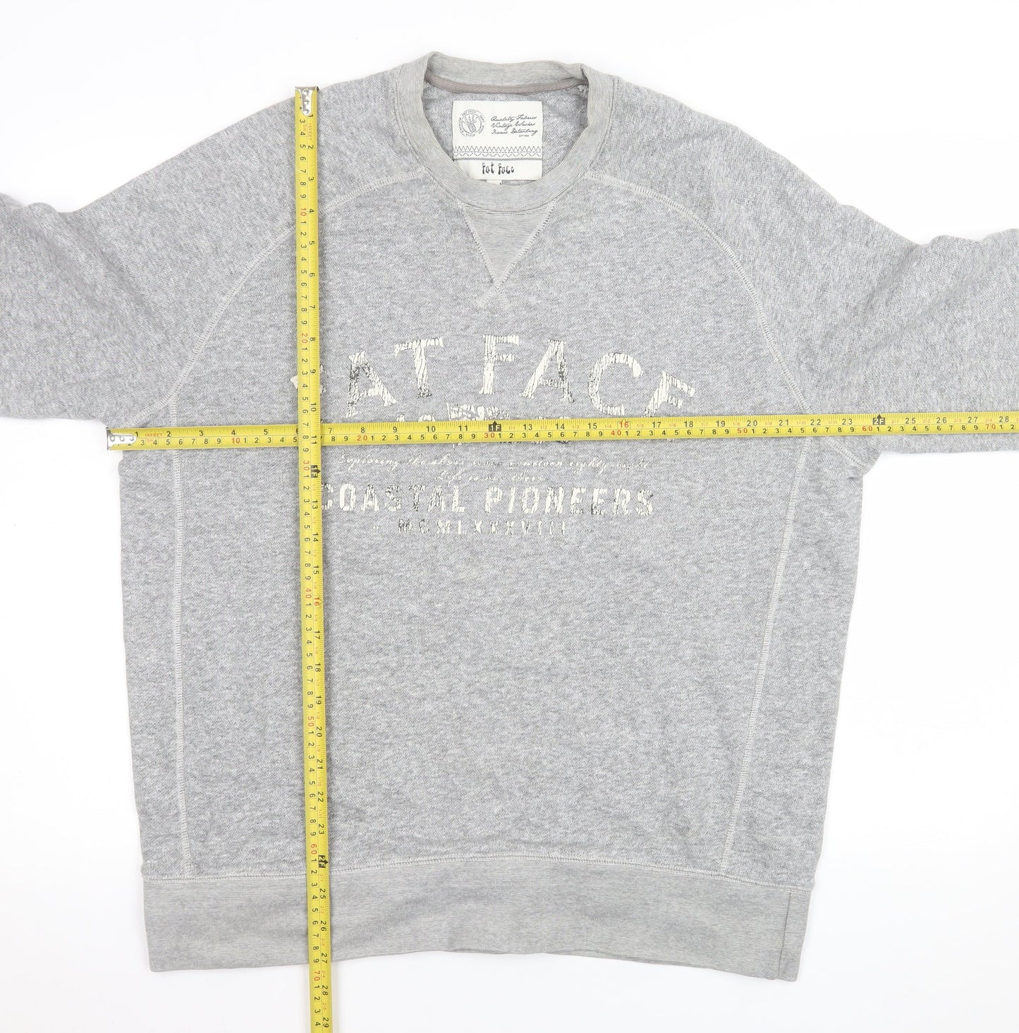 Mens UK Size L Fat Face Grey Pullover Sweatshirt