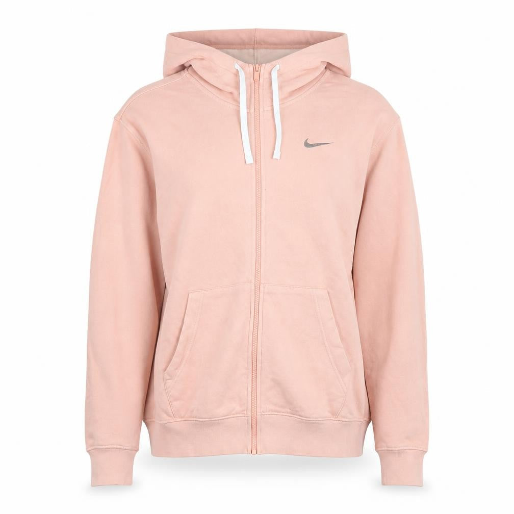 Nike Womens Pink Full Zip Hooded Jacket Size S Casual Cotton