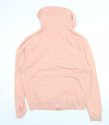 Nike Womens Pink Full Zip Hooded Jacket Size S Casual Cotton