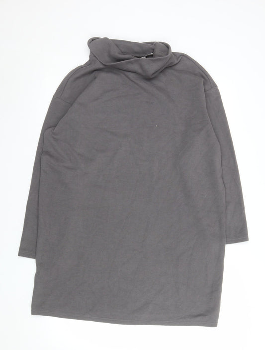 Marks and Spencer Women’s Grey Roll Neck Shift Dress Size 14