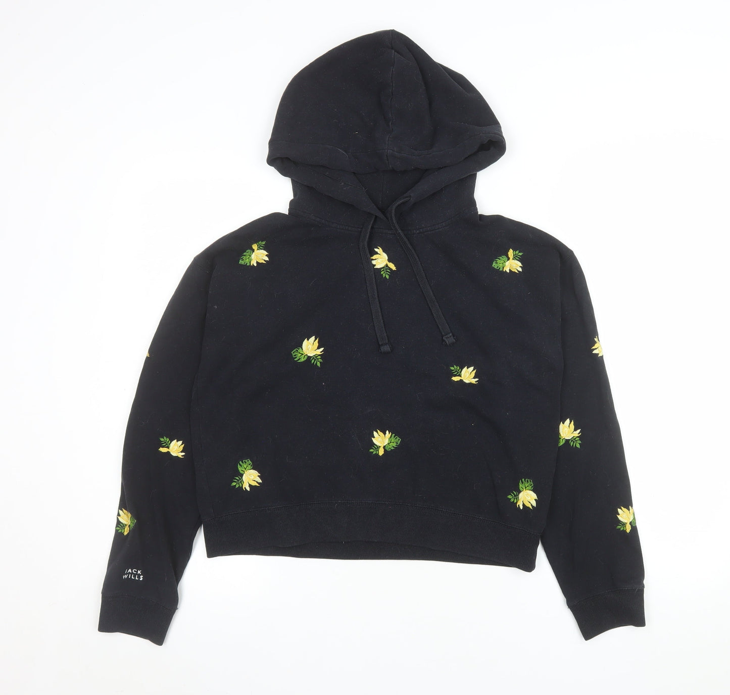 Womens UK Size 8 Jack Wills Black Pullover Hoodie