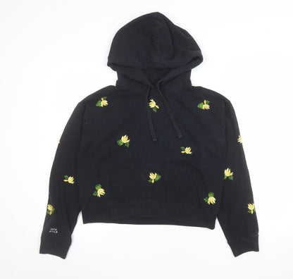 Womens UK Size 8 Jack Wills Black Pullover Hoodie