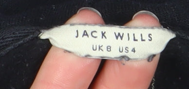 Womens UK Size 8 Jack Wills Black Pullover Hoodie