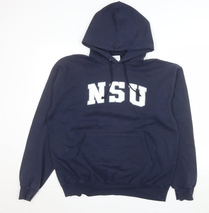 Mens UK Size L Champion Blue Pullover Hoodie