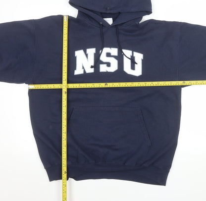 Mens UK Size L Champion Blue Pullover Hoodie