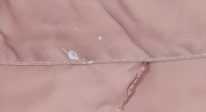 Next Women's Pink Long Puffer Coat Size 8 Petite Hooded Winter Jacket