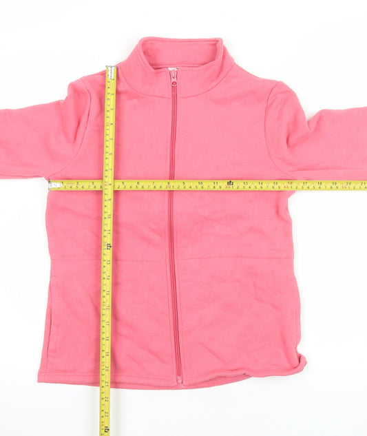 Decathlon Girls Pink Full Zip Fleece Jacket 12-13 Years Lightweight