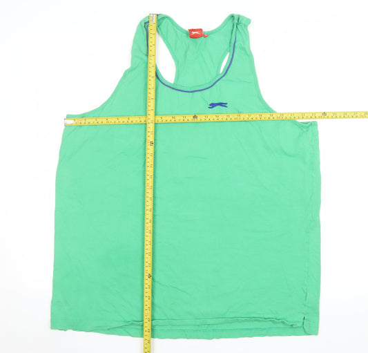 Slazenger Mens Green 2XL Tank Top Gym Vest Activewear