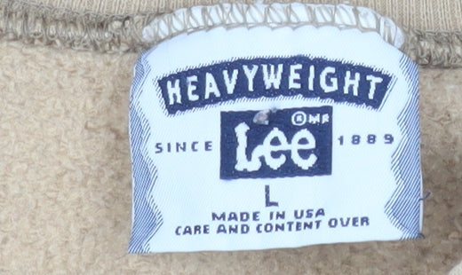Womens UK Size L Lee Beige Pullover Sweatshirt