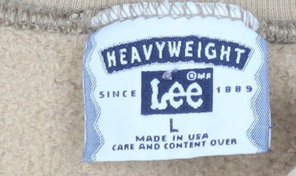 Womens UK Size L Lee Beige Pullover Sweatshirt
