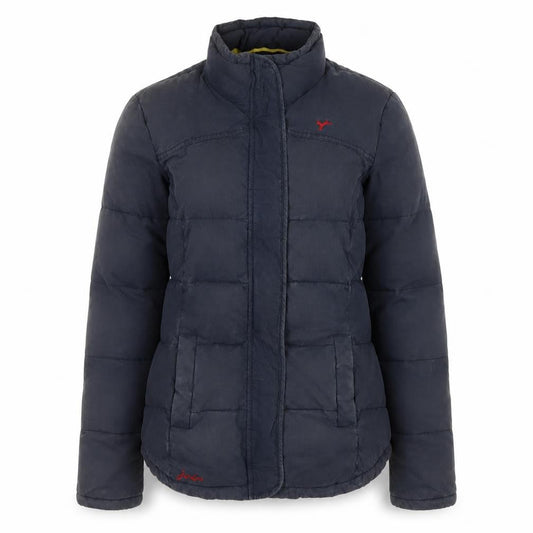 Joules Women's Blue Padded Puffer Jacket Size 12 Cotton Blend