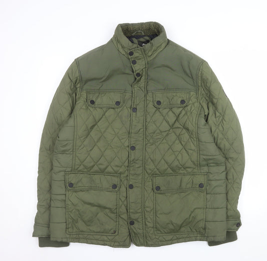 Mens UK Size XL Burton Menswear London Green Quilted Coat