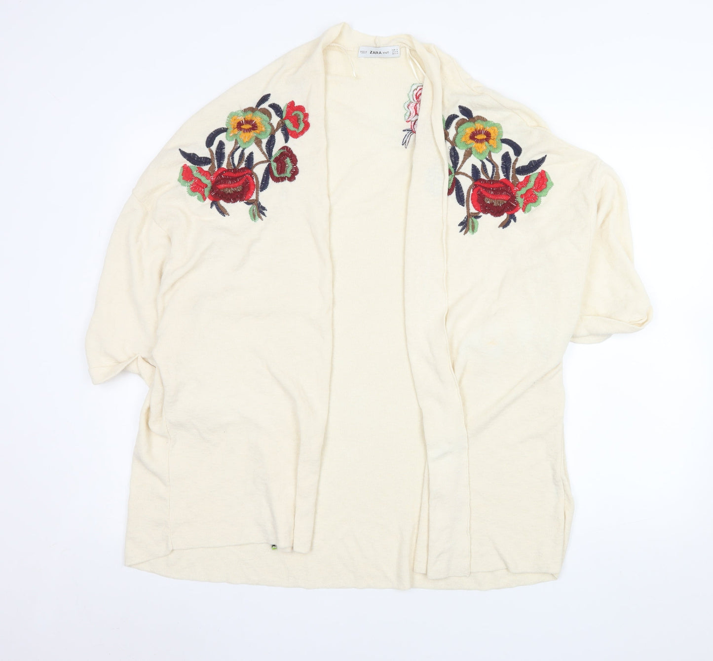 Womens UK Size 12 Zara Ivory Cardigan Jumper