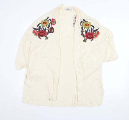 Womens UK Size 12 Zara Ivory Cardigan Jumper