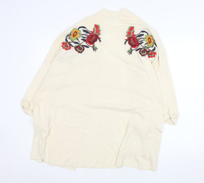 Womens UK Size 12 Zara Ivory Cardigan Jumper